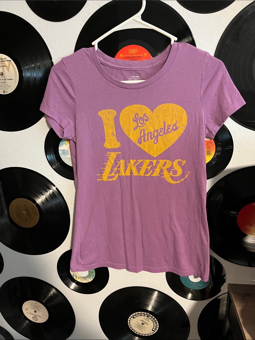 Old Navy Purple "I ♥ Los Angeles Lakers" Short Sleeve Tee
